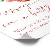 ボトルサインゲームの赤い冬のクリスマスメッセージ ポスター (角)