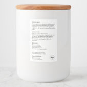 ボトルシンプルのスキンケア製品の成分ラベル フードラベル (正面)