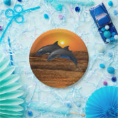 ボトルノースドルフィンアットサンセット ペーパープレート (パーティー)