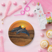 ボトルノースドルフィンアットサンセット ペーパープレート (パーティー)