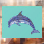 ボトルノースドルフィンラインアートデザイン ウィンドウサイン (シート2)