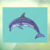 ボトルノースドルフィンラインアートデザイン ウィンドウサイン (シート3)