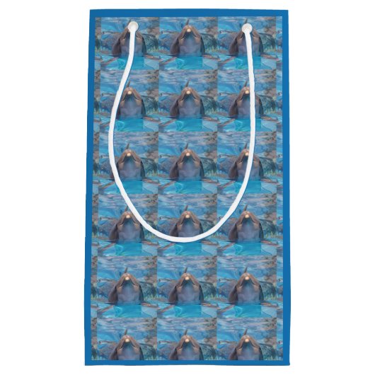 ボトルノースドルフィン小抱き枕 スモールペーパーバッグ (正面)