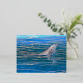 ボトルノース・イルカ頭 箔シーズンポストカード (立ち正面)