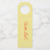 ボトルハンガー – あなたのためだけに。..愛情を込めて ボトルネックタグ (裏面)