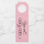 ボトルハンガー – お前は俺のナンバーワン ボトルネックタグ (正面)