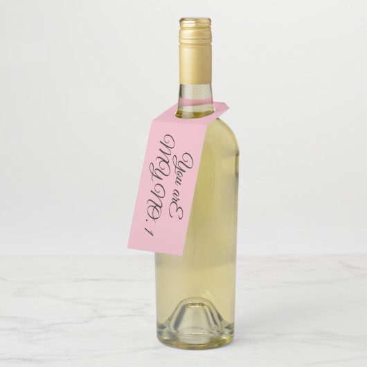 ボトルハンガー – お前は俺のナンバーワン ボトルネックタグ (アングル)