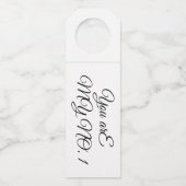 ボトルハンガー – お前は俺のナンバーワン ボトルネックタグ (裏面)