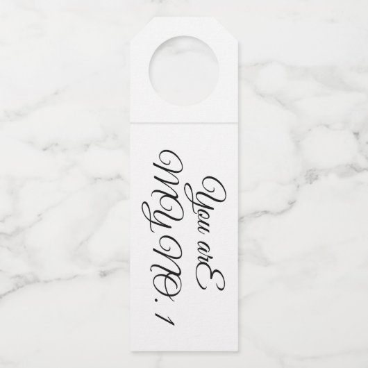 ボトルハンガー – お前は俺のナンバーワン ボトルネックタグ (裏面)