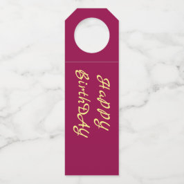 ボトルハンガー – ハッピーバースデー ボトルネックタグ