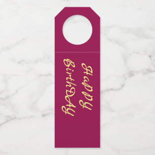 ボトルハンガー – ハッピーバースデー ボトルネックタグ