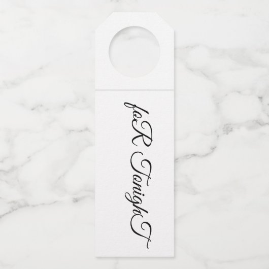 ボトルハンガー – 今夜 ボトルネックタグ (裏面)