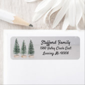 ボトルブラシ木、雪片、ミニチュアアドレス ラベル (インサイチュ)