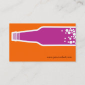 ボトルポップピンクおもしろいカスタムプロファイル名刺 名刺 (裏面)