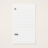 ボトルポップ・アートの応援新年ホリデーパーティギフトラベル (裏面)