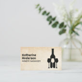 ボトルメガネのロゴ | ワインコレクション 名刺 (スタンド正面)