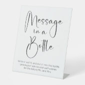 ボトルモダンのゲストブックに結婚あるメッセージ 台座サイン (正面)