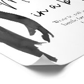 ボトルモダンサインゲームのブラックボーメッセージ ポスター (角)