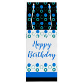 ボトルモダンバッグとブルースのポルカドット ワインギフトバッグ (裏面)