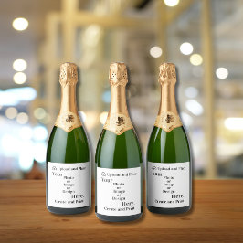 ボトルラベルデザインまたは写真のアップロード スパークリングワインラベル