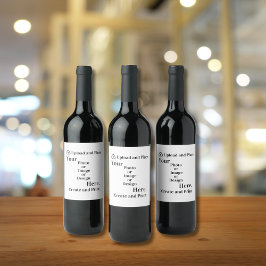 ボトルラベルデザインまたは写真のアップロード ワインラベル