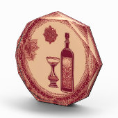 ボトルレッドオンレースAIアート フォトブロック (右)