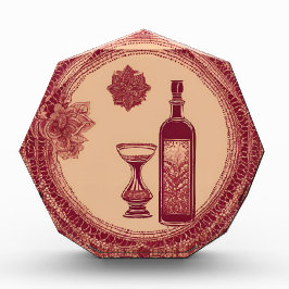 ボトルレッドオンレースAIアート フォトブロック