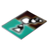 ボトル内のメッセージ：抽象芸術ブラウン、ティール（緑がかった色）、B & W ノートブック (左側)