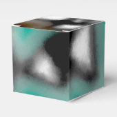 ボトル内のメッセージ:抽象芸術ブラウン、ティール(緑がかった色)、B & W フェイバーボックス (正面サイド)