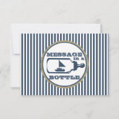 ボトル帆船の赤ちゃんシャワーのメッセージ (裏面)