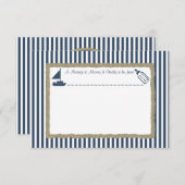 ボトル帆船の赤ちゃんシャワーのメッセージ (正面/裏面)