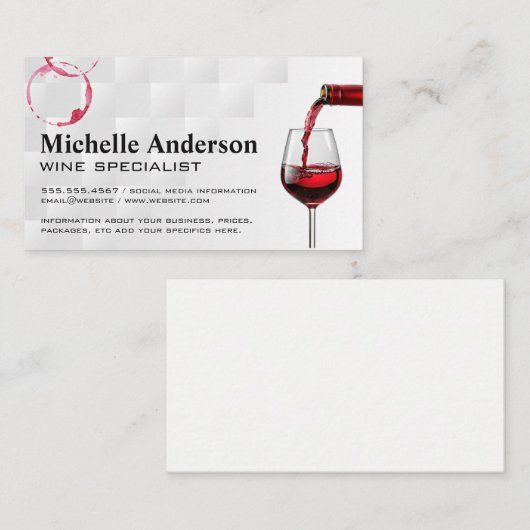 ボトル注 | 赤ワイン 名刺 (正面/裏面)