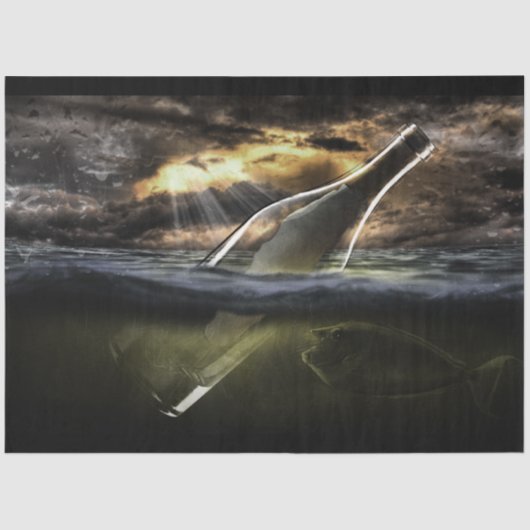 ボトル海20-x30デコページ内のメッセージ 薄葉紙 (正面)