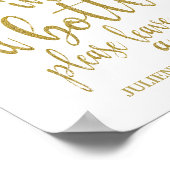 ボトル署名グリッター8x10の結婚署名 ポスター (角)