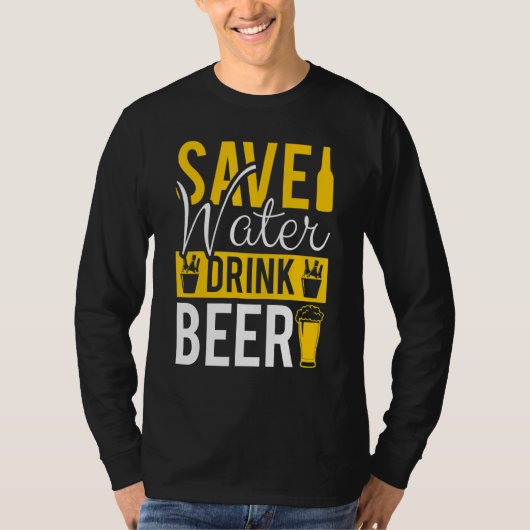ボトル荷車を引くまたはクラフトビール私のビールドリンおもしろいキン Tシャツ (正面)