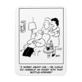 ボトル透かし器の傷害漫画 マグネット (縦)