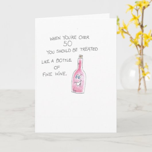 ボトル酒 カード (黄色い花)