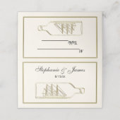 ボトル金ゴールドでの出荷 – アイボリーBGエスコートカード プレイスカード (外部開封)