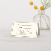 ボトル金ゴールドでの出荷 – アイボリーBGエスコートカード プレイスカード (裏面)