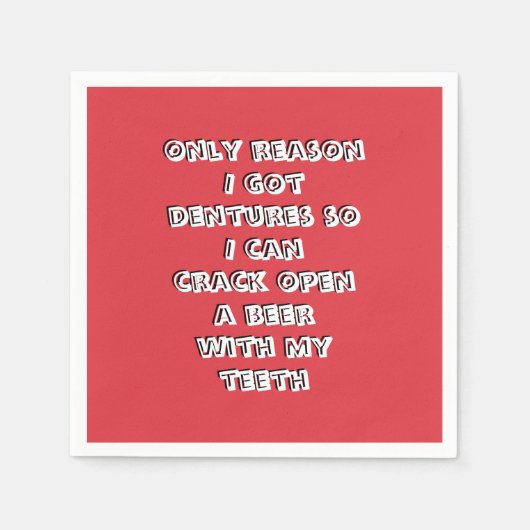 ボトル開歯ナプキン スタンダードカクテルナプキン (正面)