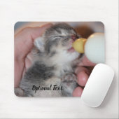 ボトル食べ物を与えズ生まれたばかりのレスキュー虎猫キッテン マウスパッド (マウス)