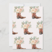 ボトル ブラッシュ ブーツ ブランチ バブル ブライズシャワー 招待状 (裏面)