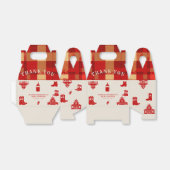 ボトル&ブーツカウボーイレトロレッドベビーシャワー フェイバーボックス (折り畳みなし)