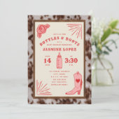 ボトル＆ブーツ コウヒデ コウガール ベイビー シャワー 招待状 (スタンド正面)