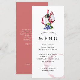 ボトル&レッドワインスタイルのイベントお祝いメニュー メニュー