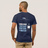 ボトル-人の海軍Tシャツの外で考えて下さい Tシャツ (裏面フル)