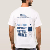 ボトル-人の白いTシャツの外で考えて下さい Tシャツ (裏面)