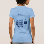 ボトル-女性基本的なTシャツの外で考えて下さい Tシャツ (裏面)