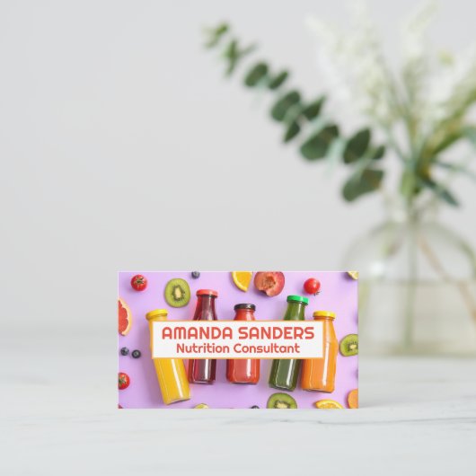 ボトル |果実の背景 名刺 (スタンド正面)