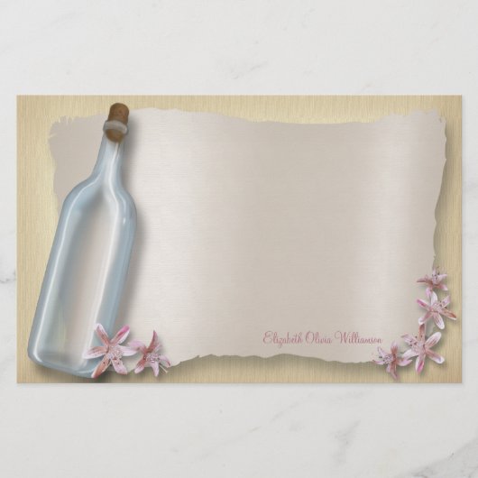 ボトル~横文房具 便箋 (正面)